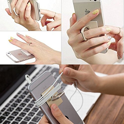 Handy Ring Halter, bidear (TM) [Anti Drop Ring Grip] Phone Ring mit Ständer und 360 ° drehbar Auto Mount Base für Handy und Tablets [Sony/Samsung/Apple/HTC/Huawei & More] - 4