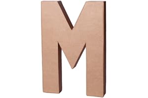 INNSPIRO Lettre M en Papier mâché avec Volume Hauteur 20 cm. épaisseur 2,5 cm, travaux manuels, activités créatives et Cadeaux, pour Personnaliser et décorer.