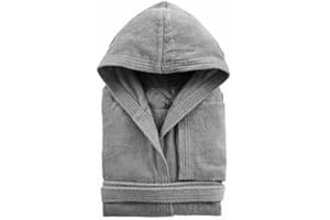 Lingerie Shop Accappatoio con Cappuccio Cotone in Spugna100% Tinta Unita Uomo Donna Unisex