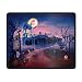 Produktbild meniony Holiday Halloween Haunted House Scary Jack-o-Lantern Little Girl Moon Bat Raven Gaming Mouse Pad/Mat with Smooth Silk Surface Stitched Edges