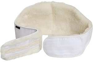 ‎HOLLERT GERMAN LEATHER FASHION Lammfell - NIERENGURT Lammfellwärmer Nierenwärmer Rückenwärmer S-3XL Größe S, Farbe Weiß