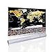 Produktbild Homein Weltkarte Zum Rubbeln Scratch Off World Map Geschenke Reisen Poster Landkarte mit Fahnen Travel Karte Zum Freirubbeln auf Englisch Schwarz Gold 82 x 59 cm
