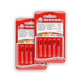 ✅ Sistema de Aguja 130/705 H (2020) con talón plano de un lado, válido para todo tipo de máquinas de coser: Singer, Alfa, Brother, Juki, Elna, Silvercrest, AEG... Son adaptables a cualquier tipo de máquina que use el sistema de cabeza plano de un lado.