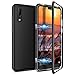 Produktbild CE-Link Huawei P20 Hülle Glas mit Magnetisch Panzerglas Durchsichtig Handyhülle Transparent Ultra Slim Dünn 360 Grad Schutzhülle Bumper Schutz - Schwarz