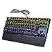 Price comparison product image Mechanical Gaming Keyboard, ieGeek 87 Keys Anti-ghosting Wired LED Backlit Gaming Keyboard Blue Switches N-Key Rollover USB Interface for Gamer Typists Netcafe Office Home with Detachable Palm Rest - Black