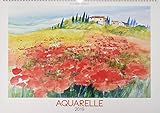 Aquarelle 2019 - Bildkalender quer (49 x 34) - Kunstkalender - Malerei by 