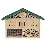  Grüner Jan Holz Insektenhotel Insektenhaus Insektenkasten Nistkasten Brutkasten Gartendeko