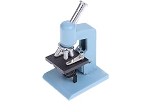 OPEMG Blue Miniature Microscope, Plastic Dollhouse Mini Laboratory Tool for Dollhouse Science STEM Scene, DIY Doll House Kit for 1:12 Scale Dollhouse Decor Dollhouse Accessories