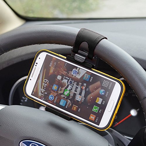 KFZ Auto Universal Lenkrad Halterung Befestigung Holder Halter Lenkradhalterung Mount fÃ¼r Smartphone Handy,Car Holder Mount,Multifunktional Steering Wheel Phone Socket Holder