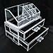New Cosmetic Jewellery Rack Makeup Organizer Box Case Clear 2 Storage Drawers