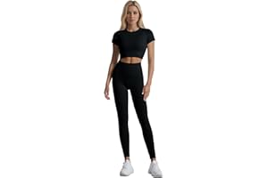 dohomiryo Ensemble De Vêtements De Sport Femme 2 Pièces Survêtements Ensembles Soutien-Gorge Sport Legging de Yoga Sportswear Fitness Ensembles D'entraînement Tenues de Sport