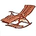 Produktbild Hocker Recliner Bambus Stuhl Klappliege Natural Bamboo Ergonomisches Design 170 ° Einstellbare Extended Edition Brown Kissen Küche