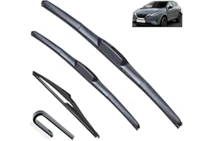 TOLUXY Compatible with Nissan Qashqai J12 Wiper Blade Set 2021 2022 2023 12 Front Rear Windshield Brushes Windscreen Window Car Accessories Refill