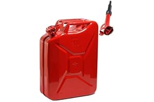 WHEELS N BITS extérieur 20L Rouge Jerry militaire Can carburant Huile Eau Essence Diesel Rouge Bleu Vert avec bec verseur