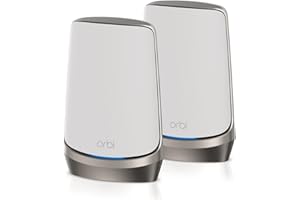NETGEAR Orbi WiFi 6E Mesh (RBKE962) - Système Quad-band avec Routeur et 1 Satellite Couvre 550 m² et 200 appareils Vitesses ultra rapides de 10,8 Gbit/s (AXE11000) Installation simple