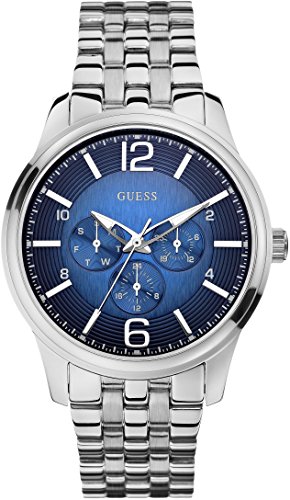 GUESS Herren-Armbanduhr Captain Analog Quarz Edelstahl W0252G2 GUESS Herren-Armbanduhr Captain Analog Quarz Edelstahl W0252G2