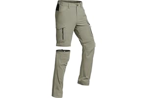 Vzteek Herren Wanderhose Zip Off Trekkinghose Outdoorhose Sommer Softshell Stretch Hose Kurz für Wandern,Baggy,Fahrrad,arbeits