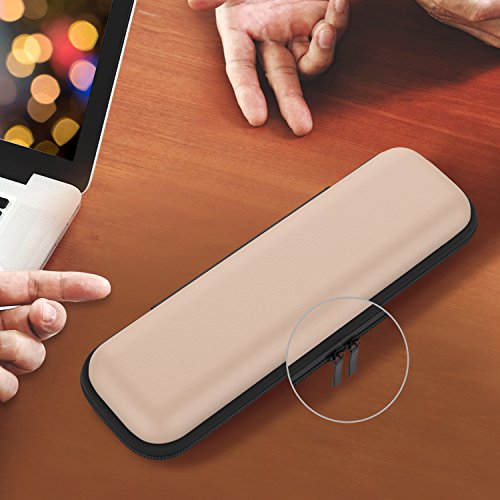 MoKo Hülle für Apple Pencil – Premium PU Leder Tasche Stiftschlaufe Stift Schleife Sleeve Cover Schreibzeug Schreibgerät Beutel mit eingabauter Tasche und Halter für Apple iPad Pro Pencil / Pen, Samsung Stylus Pen, Surface Pen, Rose Gold - 7