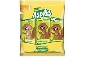 iChuches - Pack Aspitos Natural | 6 Packs con 9 Paquetes de Snack Crujiente y Ligero para Compartir