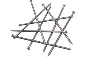 SKIR'CO (40 st) stål 6,0 x 200 mm byggspikar, platt runt huvud, multifunktionella vanliga trådspikar för trä