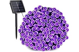 PhilzOps Halloween Luci Stringa Solari, 22M 200 LED Natale Catena Luminosa Esterno Solare 8 Modalità Impermeabile Viola Luci LED Decorativa con Memoria Per Giardino Albero Patio Festa Balcone Camera