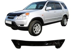 SCOUTT | Hood Deflector Bonnet Guard Compatible With CR-V 2001-2006 Black, Tinted, Aerodynamic, Acrylic Glass