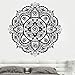Produktbild Kunst Lotus Vinyl Aufkleber Blume Mandala Applique Böhmisches Mandala Wandtattoo Böhmisches Schlafzimmer Wanddekoration Wandaufkleber Grau 57x57cm