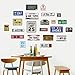 Produktbild Wand-Aufkleber Kinderzimmerkreative Autokennzeichen Wandaufkleber Wohnzimmer Bar Pub Cafe Wohnkultur Vintage Zeichen Wandtattoos Pvc-Wandkunst Diy Poster