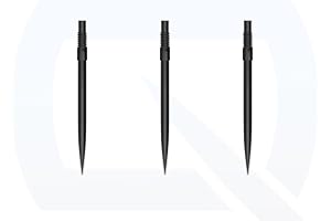 Harrows Quick Point Steel Tip Dart Points | Replacement Darts Tips in Black & Silver | 26mm, 30mm, 35mm, 40mm & 42mm | Compatible with QP System