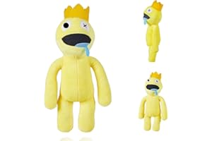 VICYOL S&D Tęczowi Przyjaciele Pluszowa Lalka. Rainbow Friends Doll. Zabawka z Gry Horror. Prezent dla Dzieci na Boże Narodzenie, Urodziny. (Yellow, Żółty, 30 cm)