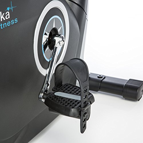 skandika Cardiobike Zelos Ergometer 12 Trainingsprogramme, 32-stufige elektronische Widerstandeinstellung, geräusch- und wartungsarmes Magnetbremssystem, Transportrollen, bis 150 kg belastbar - 6
