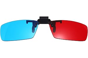 sourcing map 3D Clip-on Glasses, Anaglyph 3D Viewing Glasses Hanging Frame Square for Movies Theater Games TV Photos Projector