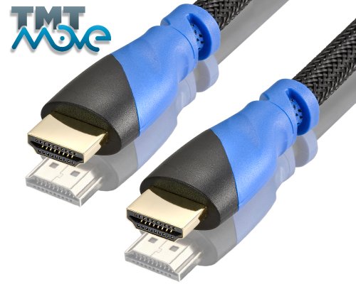 TMT-MOVE 1M HDMI HIGH SPEED KABEL 1m ETHERNET 1.4 v FULL LCD HD 3D 1080p HDTV PS3 zweifach geschirmt / 24K vergoldet / Ultra HD 4k 2160p