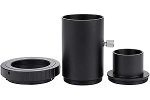 VBESTLIFE Adaptateur T-Mount T2, Tube D'extension 1.25 Pouces M42 Filet en Alliage d'aluminium pour Télescope Canon