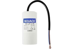 BOJACK CBB60 450V 60uf AC Condensateur ondensateur de moteur, condensateur de démarrage de moteur, condensateur microfarad 50/60Hz Avec Fil