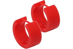 TUMUNDO Créole Huggies Boucle d'oreille Piercing Anneau Homme Femme Taille Fine ou Épaisse Plastique Acrylique Rouge