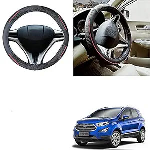 Auto Pearl - Ring Type Car Steering Wheel Cover Universal Genuine PU Non-Slip Natural Rubber Well Padded Grip Breathable Leatherite for - Eeco (Diamond Plus)