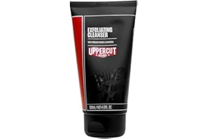 Uppercut Deluxe Peeling Oczyszczający, Delikatnie Oczyszcza i Detoksykuje Skórę za pomocą Pumeksu i Węgla, Nadaje się do Codziennego Użycia 240ml