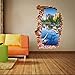 Produktbild DCGDDP Break Wall 3D Wall Stickers Wucaichi (Colorful Pond) : Mountain Scenery Broken Wall Stickers The Door Stick