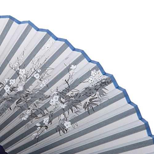 Seide Handventilator Sakura Multi Farbe Falten Fächer Bambus – 02 - 5