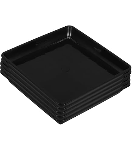 IMJ-Global Übertopf-Untersetzer 41x41 Cm – Quadratisch, Schwarz, Aus Kunststoff, Für Innentöpfe