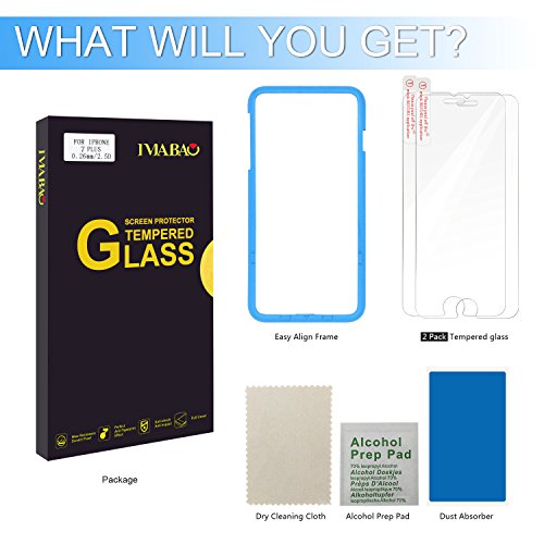 iPhone 7 Plus 8 Plus Screen Protector, IMABAO [2 Pack] 3D Touch Compatible-Tempered Glass Film Matte Anti-Glare Anti-Fingerprint 9H HD Clear Scratch Resist for Apple iPhone 7 Plus 8 Plus 5.5