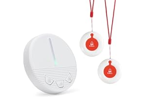 Wireless Caregiver Pager Call Button Personal Alert Pager Smart Nurse Call System für Home/Patients/Elderly/Seniors (C)