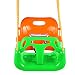 Produktbild Profun 3-in-1 Schaukel für Säugling und Kinder ab 6 Monate mehrfarbrige Kombination mit Sicherheitsgurt und Karabinerhaken Outdoor Kinderschaukel (Grün1)