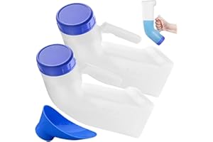 YANJINGHE 2 Pezzi Orinatoio Unisex, Orinatoio Portatile, 1000ML Bottiglie per orinatoio, Orinatoio Portatile Donna, Bottiglie di Plastica per Urina, Orinatoio Portatile Uomo, per Viaggi, Auto, All'Aperto