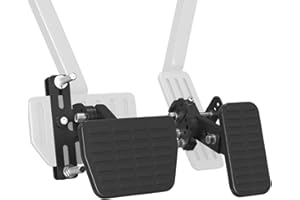 WODHMIEY Accelerator and Brake Pedal Extender, Adjustable Length & Angle, Non-Slip Design, Steel & Rubber Construction, Suitable for Short Drivers, Cars, Go-Karts, Toy Vehicles, Easy Installation