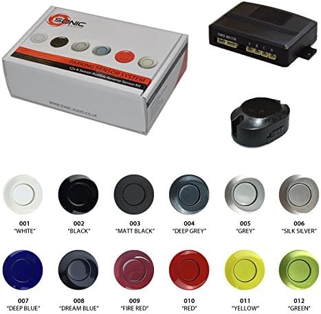 Sonic Audio VS-4 - Parking/Reversing Sensor Kit with Alarm/Buzzer - Painted Colour Options - 3 Year Warranty (010 - Red)