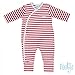Feetje Baby Sleep Suit with Flap Feet Navy Striped Romper Suit -  red - 0-3 Months