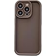 Scalebee Back Cover for Apple iPhone 13 Pro Max Soft and Flexible Matt Finish Anti Slip Scratch Proof Camera Protection Silicon Phone Case (Brown)