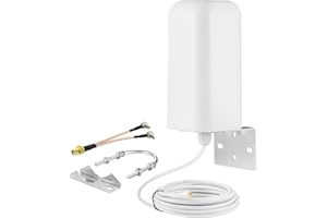 Supaerial High Gain 10-12dBi 4G LTE 5G Antenna SMA Male/TS9 Aerial for Vodafone EE O2 Three Carrier TP-LINK HUAWEI 4G LTE 5G Router Netgear Nighthawk M3 M6 Pro M1 MR1100 LM1200 Hotspot Signal Booster